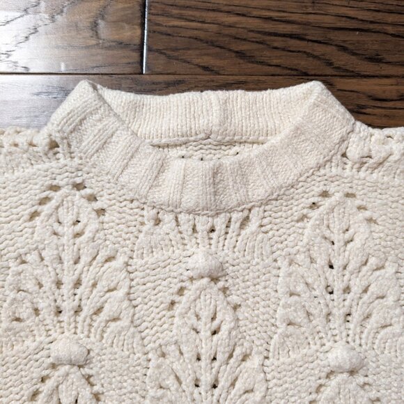 aerie knit sweater cream size small - Picture 10 of 16